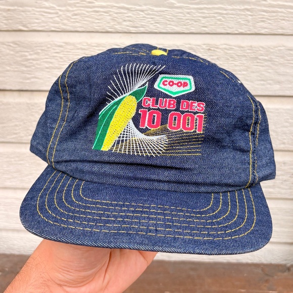 Vintage CO-OP Corn farming hat denim trucker hat snapback - Picture 1 of 7